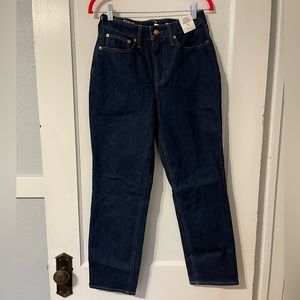 NEW J.Crew Blue Curvy Classic Straight Jeans, size 28
